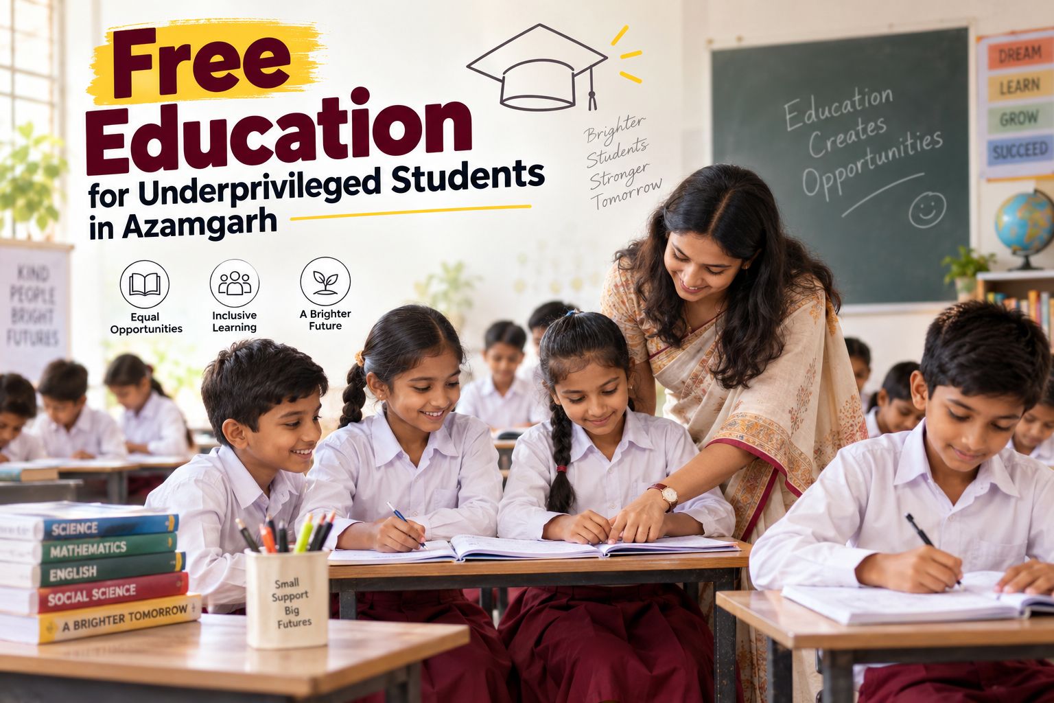 Free education for underprivileged students in Azamgarh